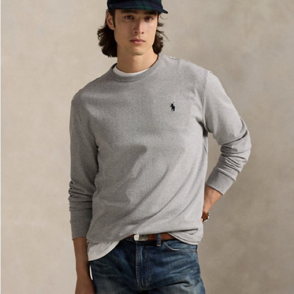 Polo by Ralph Lauren Heather Gray Long Sleeve Shirt